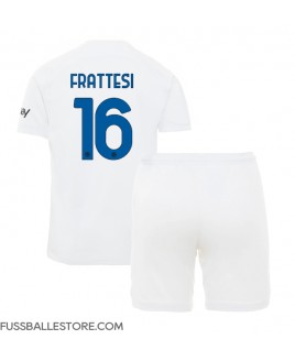Günstige Inter Milan Davide Frattesi #16 Auswärts Trikotsatzt Kinder 2023-24 Kurzarm (+ Kurze Hosen)